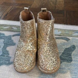 Gold Sparkly Glitter boots for your Toddler Girl size 12 J Crew